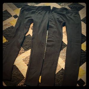 Fleece Black leggings